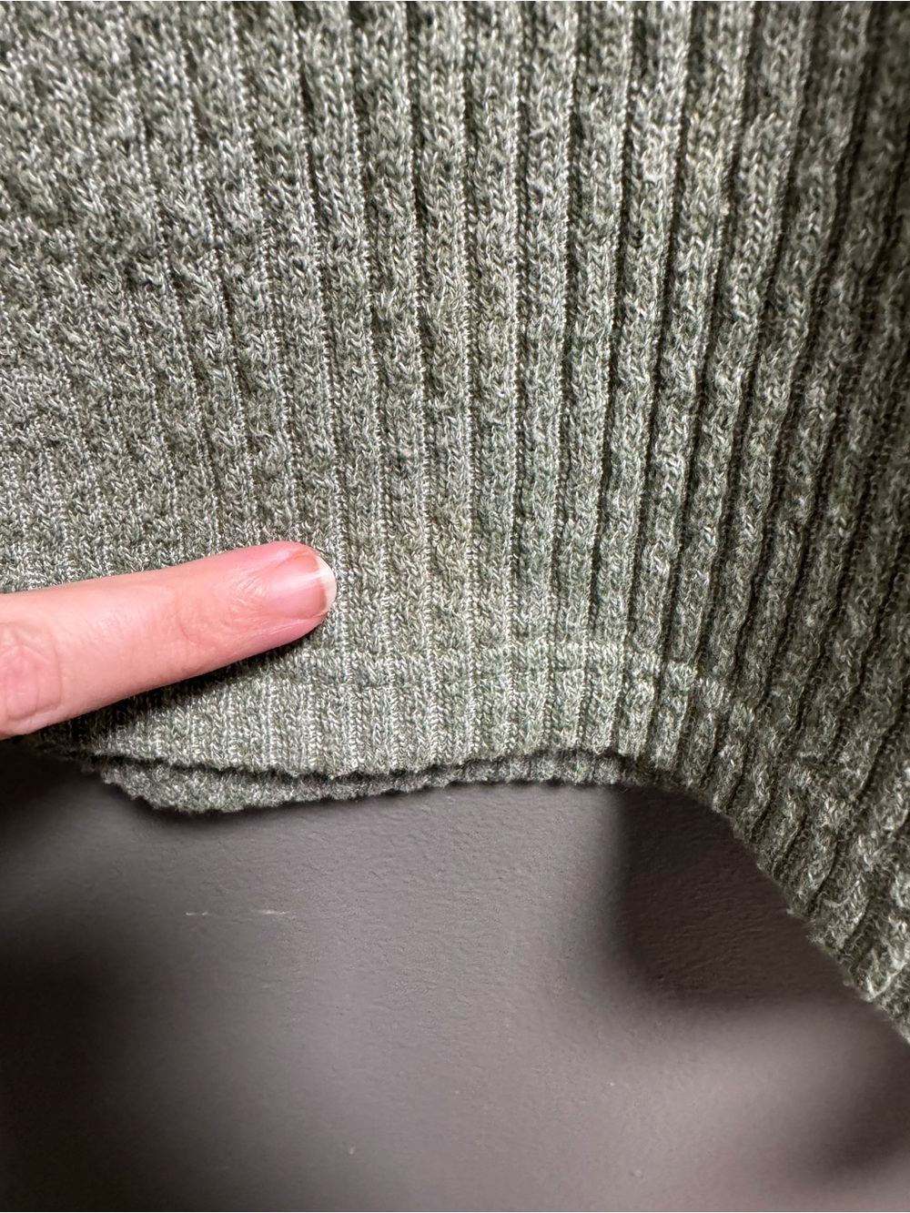We The Free by Free People Dean Sweater Sage Green Half-Zip Cropped Slouchy Fit - Picture 4 of 7